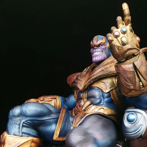 hand painted thanos statue high detail design