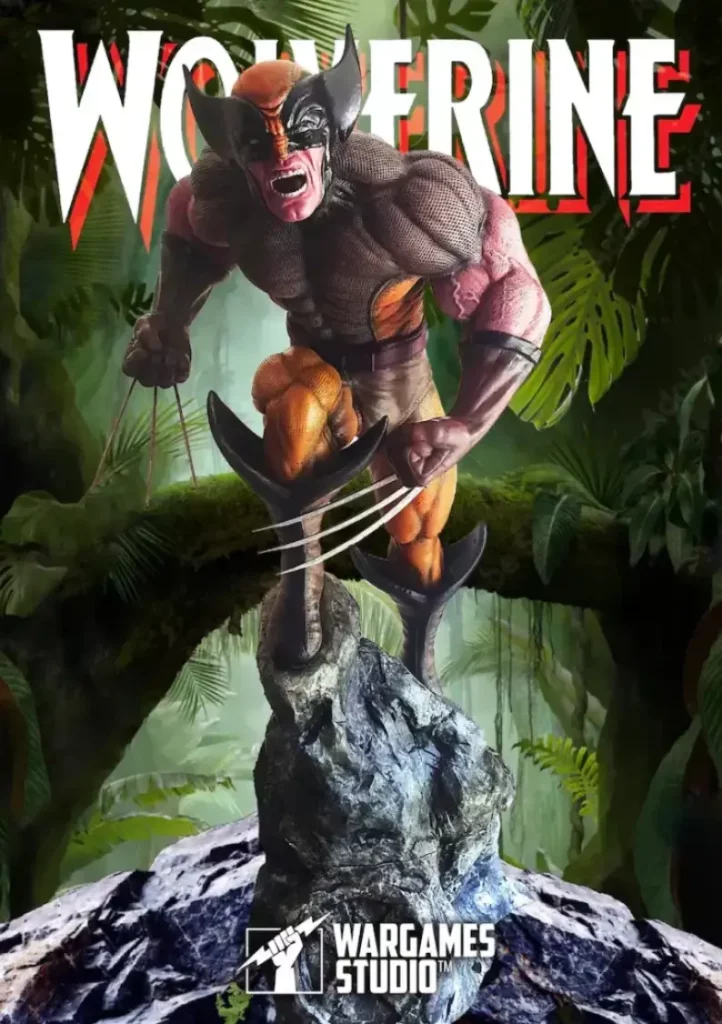 acrylic painted wolverine statue marvel series