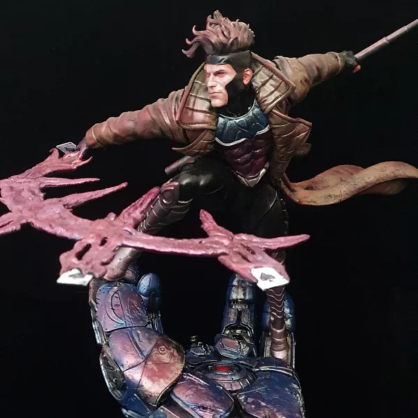 hand painted gambit resin figure