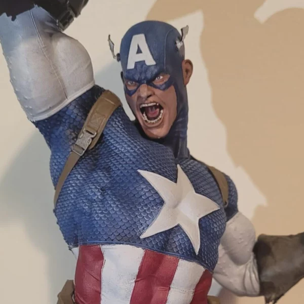 premium 3d printed captain america statue