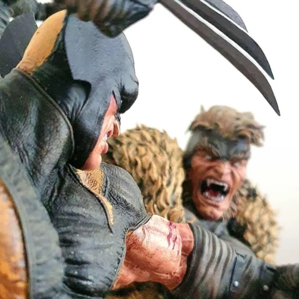 wargamesstudio sabertooth vs wolverine statue limited edition