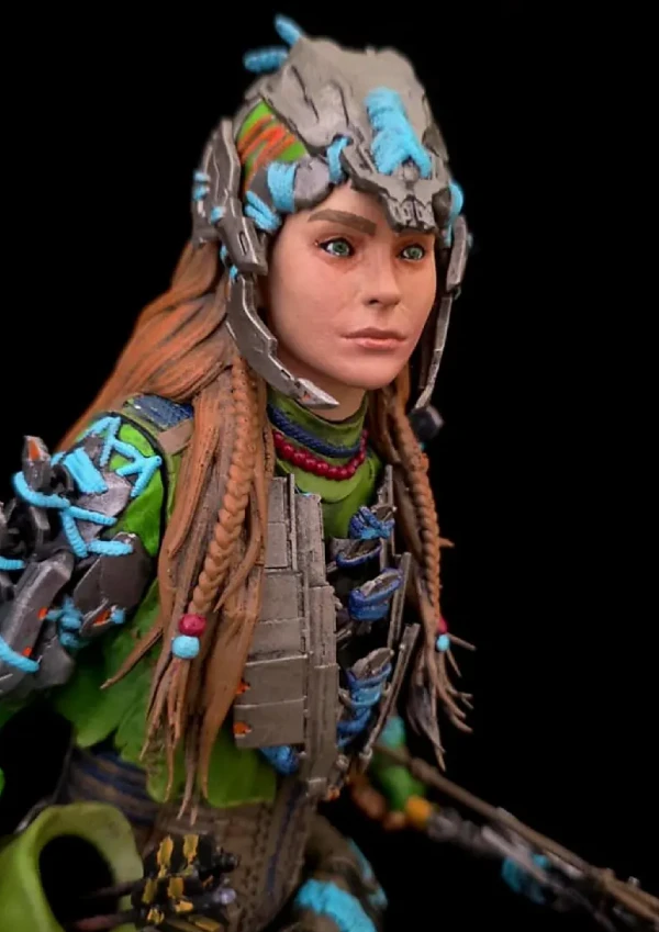 hand painted aloy horizon statue