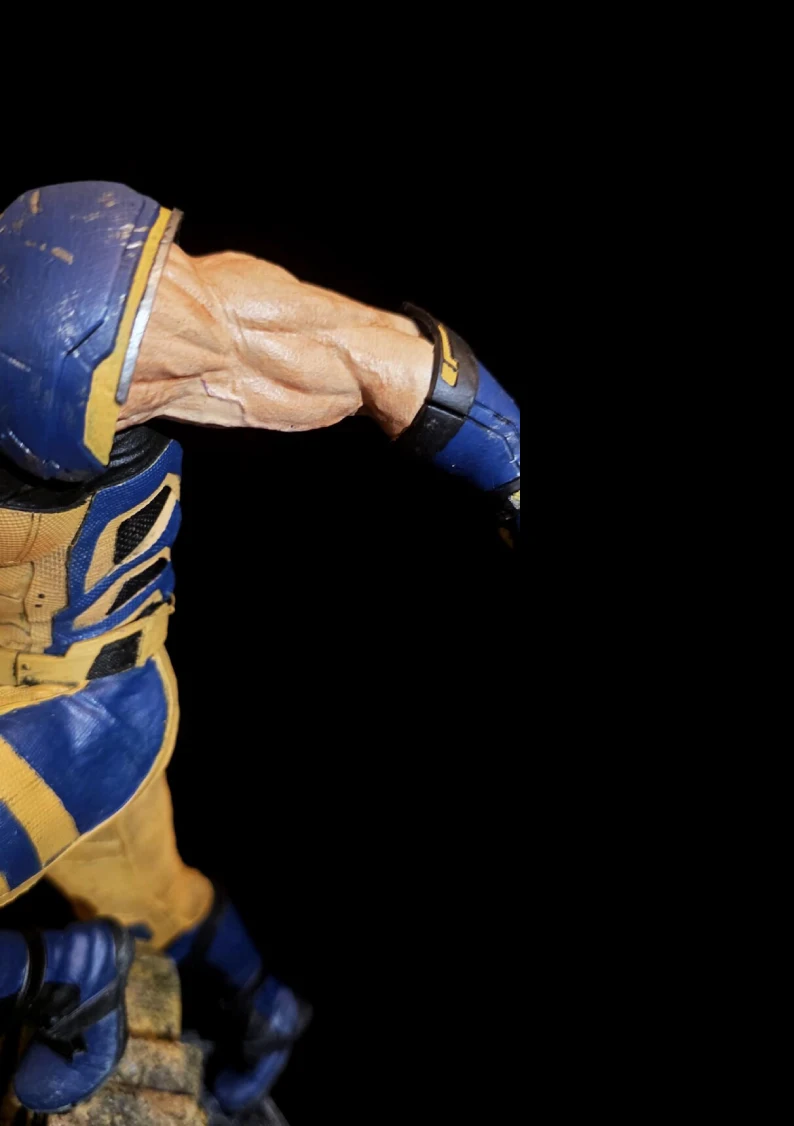 acrylic painted wolverine statue marvel series