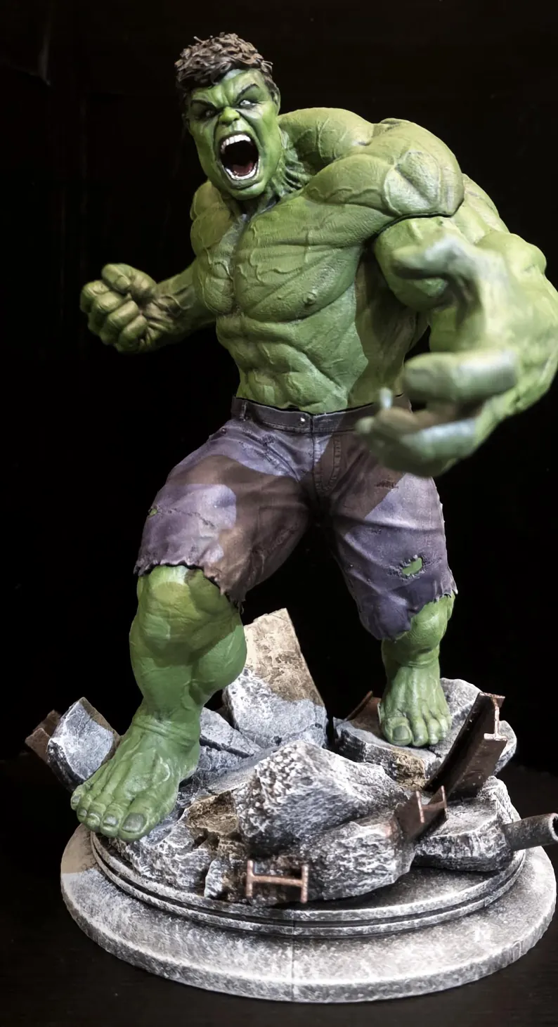 collectible hulk statue 3d printed resin 40cm