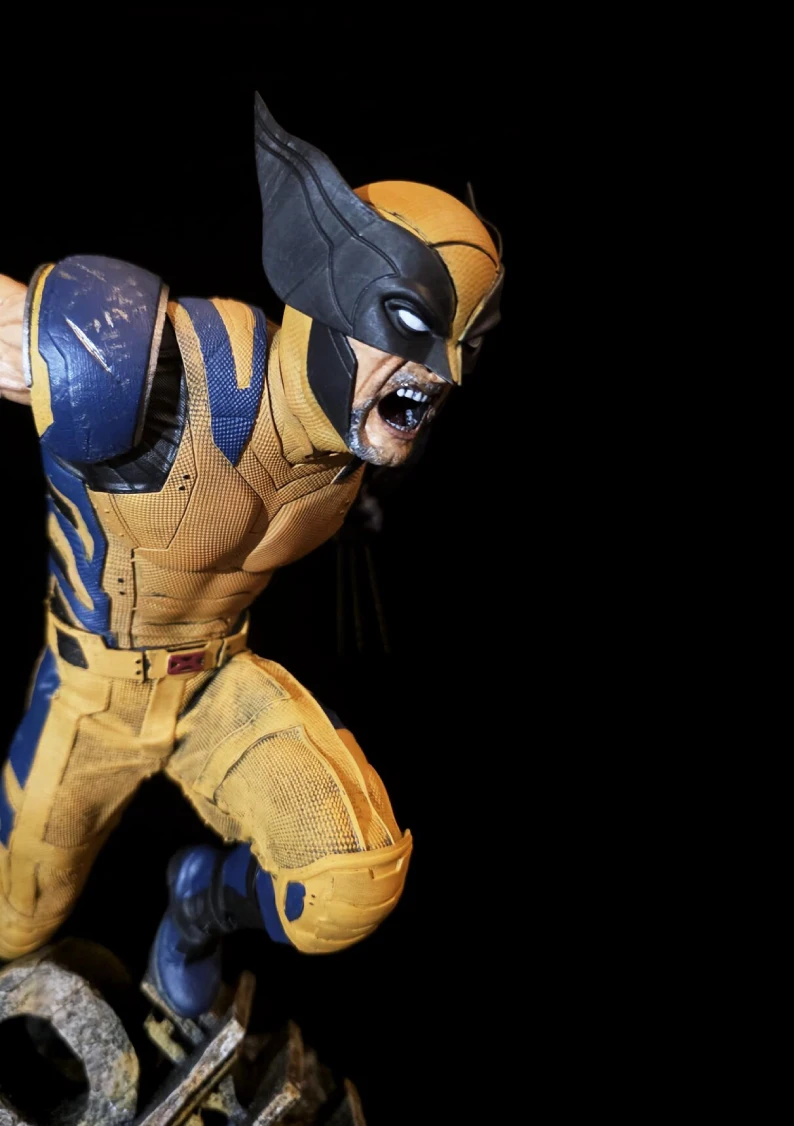 deadpool wolverine movie premium resin statue