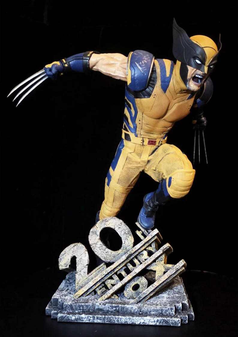 premium 3d printed wolverine statue marvel